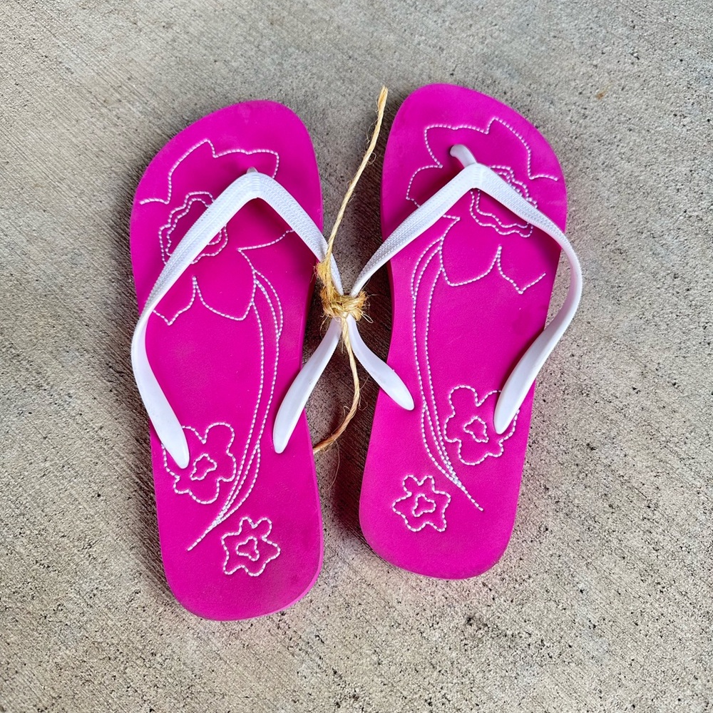 Old Navy Pink Floral Sandals